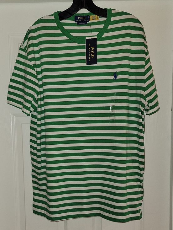 Polo Ralph Lauren Other - Polo by Ralph Lauren Green & White Striped Crewneck Polo Tee